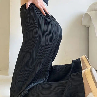 Black Ripple Comfort Trousers.