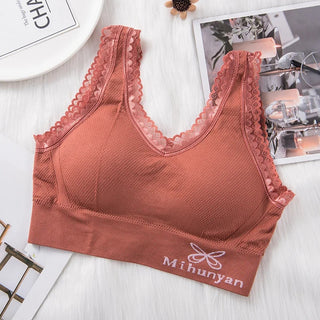 Butterfly lace style sports brassiere.