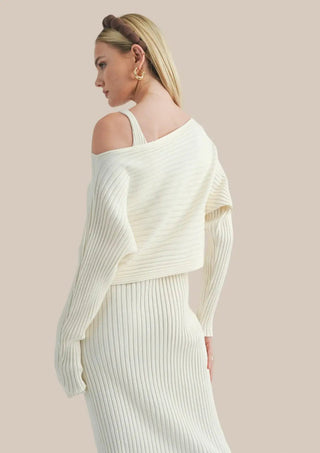 Anya knit pullover + bodycon dress