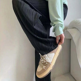 Black Ripple Comfort Trousers.