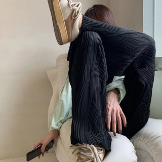 Black Ripple Comfort Trousers.