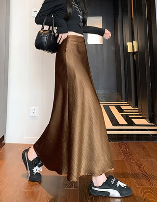 Aveline Satin Tie Wrap Skirt.