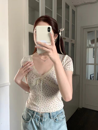 Dainty Floral Lace Top.