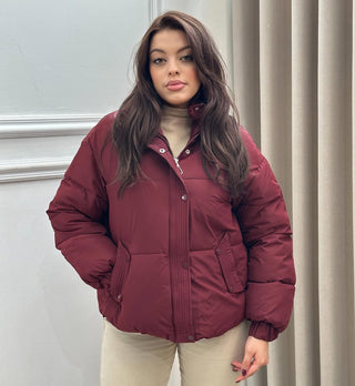 Isla Light Mocha Quilted Chic Puffer Jacket