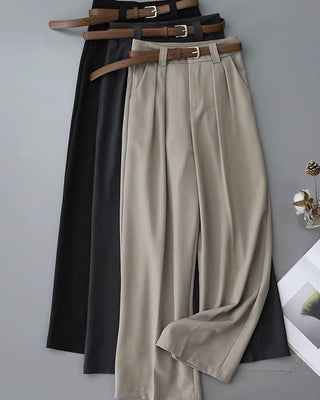 Luxe High-Waisted Pleated Straight fit Trouser(BUY 3 GET 1 FREE USE CODE: FREE)