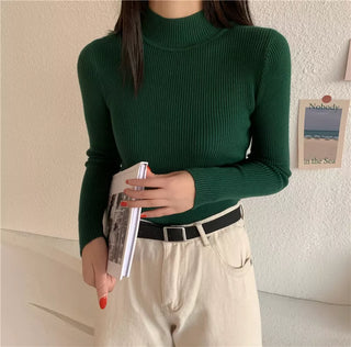 SOFT KNITTED HALF-TURTLENECK PULLOVERS( BUY 3 GET 1 FREE,BUY 6 GET 2 FREE,BUY 10 GET 4 FREE)