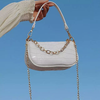 ALLIGATOR PATTERN HAND & CROSSBODY BAG
