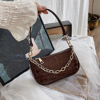 ALLIGATOR PATTERN HAND & CROSSBODY BAG
