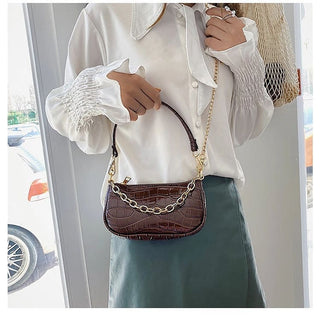 ALLIGATOR PATTERN HAND & CROSSBODY BAG