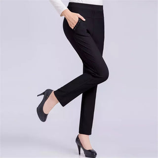 SHAIRA STRETCHABLE HIGH-WAIST PANTS