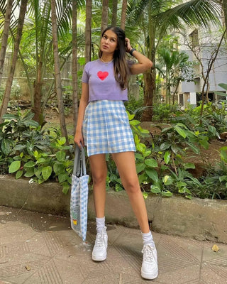 HEART PRINT SLIM CHIC TOP