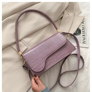 CROC PATTERN HAND, SHOULDER & CROSSBODY BAG